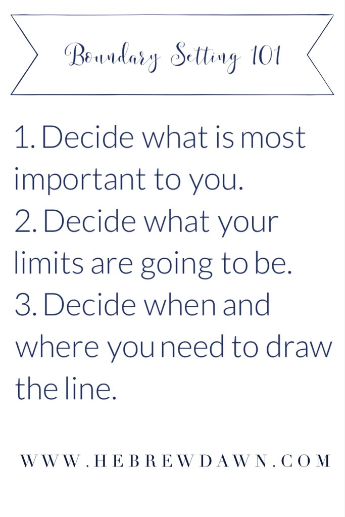 HebrewDawn: Boundary Setting 101 - When & Where to Draw the Line